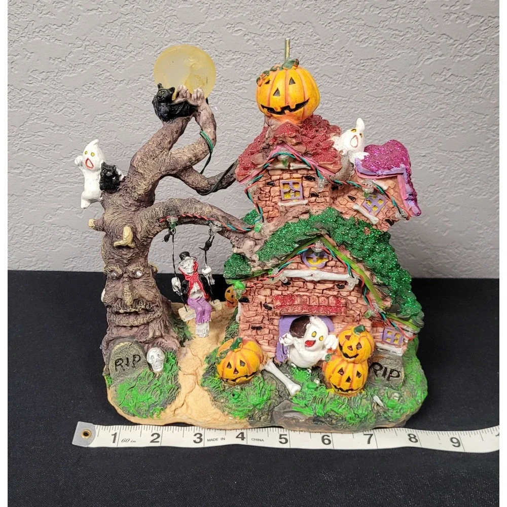 Target LED Village With Flying Witch - Halloween Decoration 2009 See Description